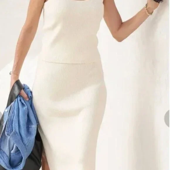 AYR The Curator Ribbed Knit Skirt Size Medium - Picture 2 of 5